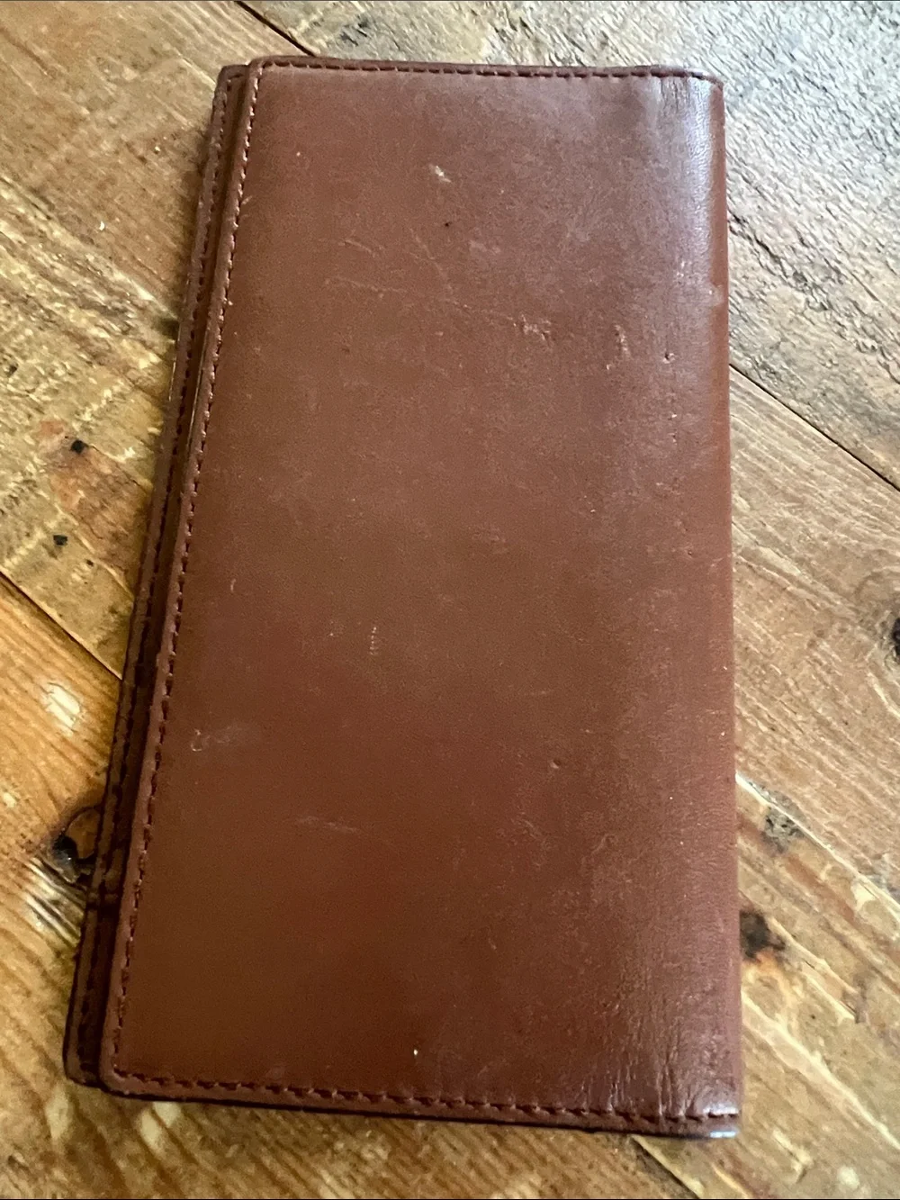 Coach Brown Leather Card & Key Holder with Gold Logo